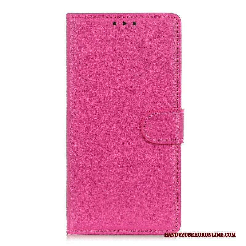 Custodia in pelle iPhone 13 Mini Ecopelle Tradizionale Litchi