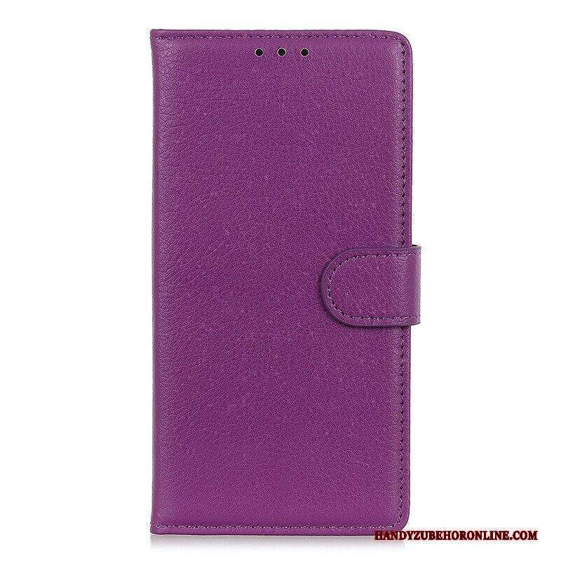 Custodia in pelle iPhone 13 Mini Ecopelle Tradizionale Litchi