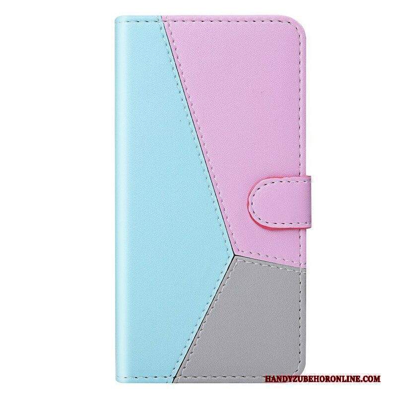 Custodia in pelle iPhone 13 Mini Effetto Pelle Tricolore