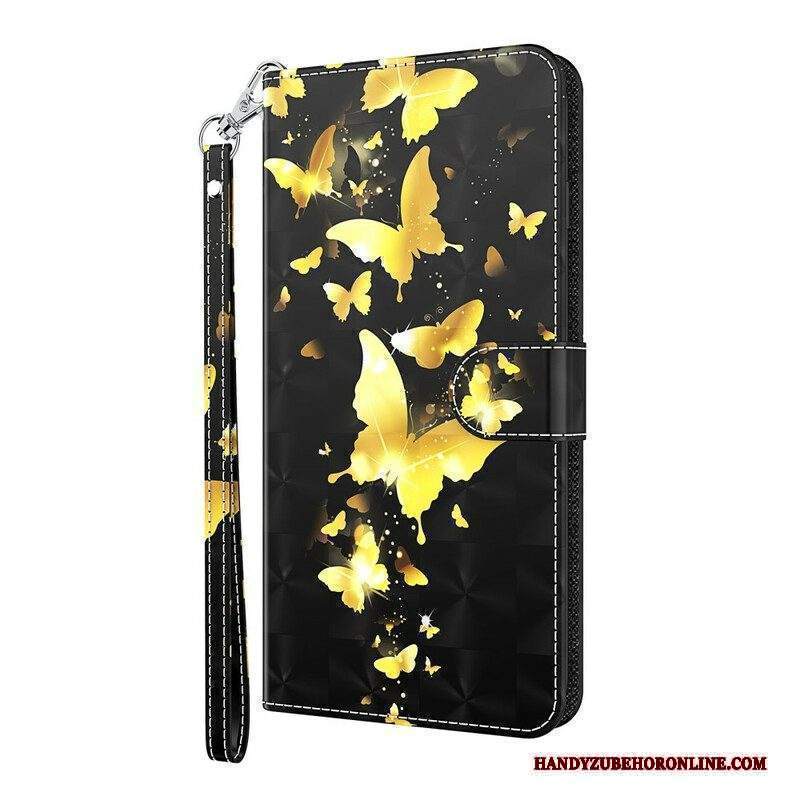 Custodia in pelle iPhone 13 Mini Farfalle