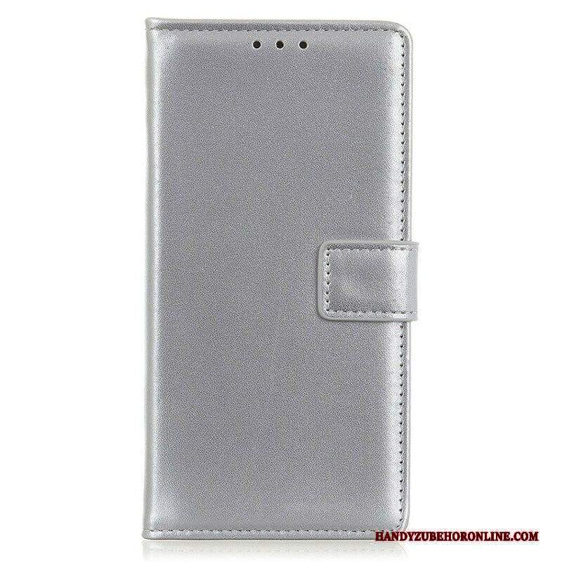 Custodia in pelle iPhone 13 Mini Semplice Effetto Pelle