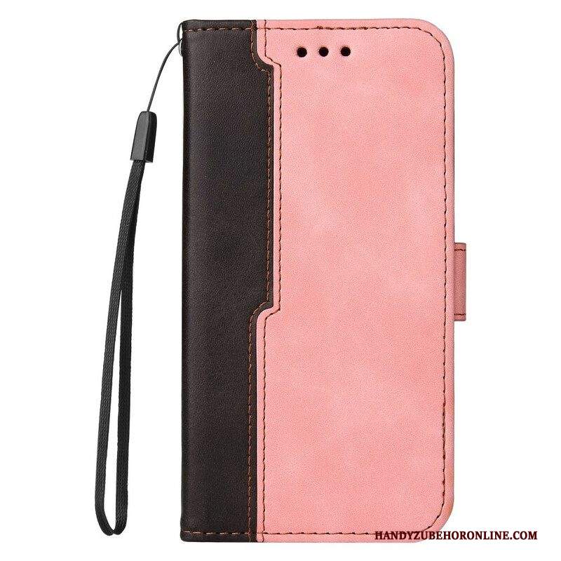 Custodia in pelle iPhone 13 Pro Ecopelle Bicolore