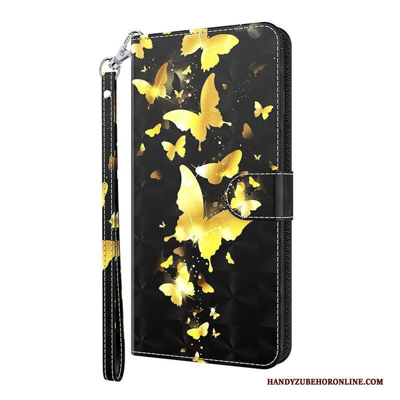 Custodia in pelle iPhone 13 Pro Farfalle