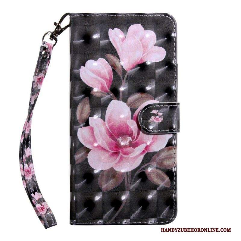 Custodia in pelle iPhone 13 Pro Fiore Punto Luce Fiori