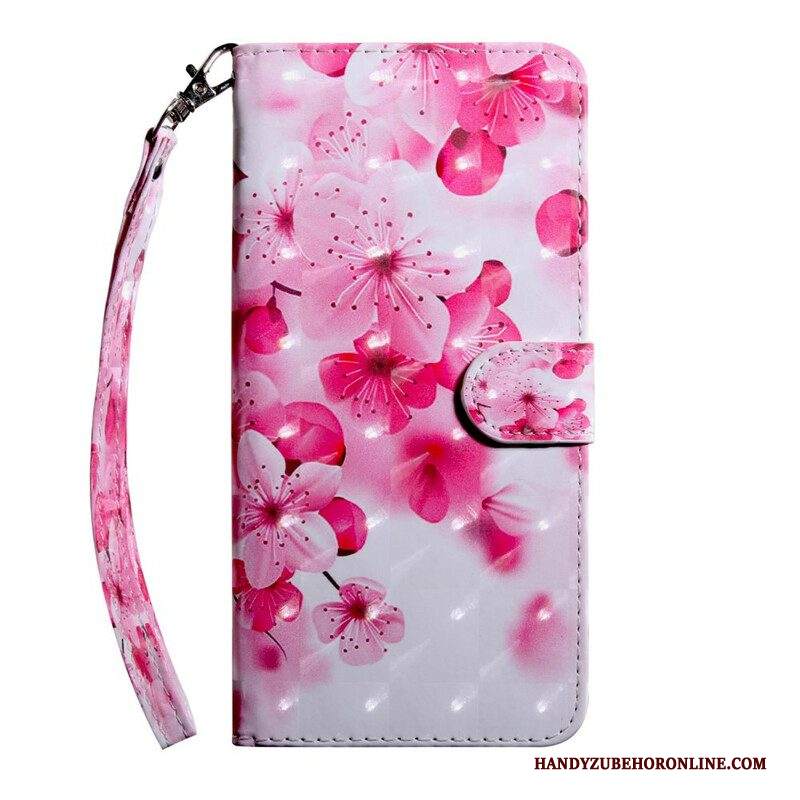 Custodia in pelle iPhone 13 Pro Fiore Punto Luce Fiori