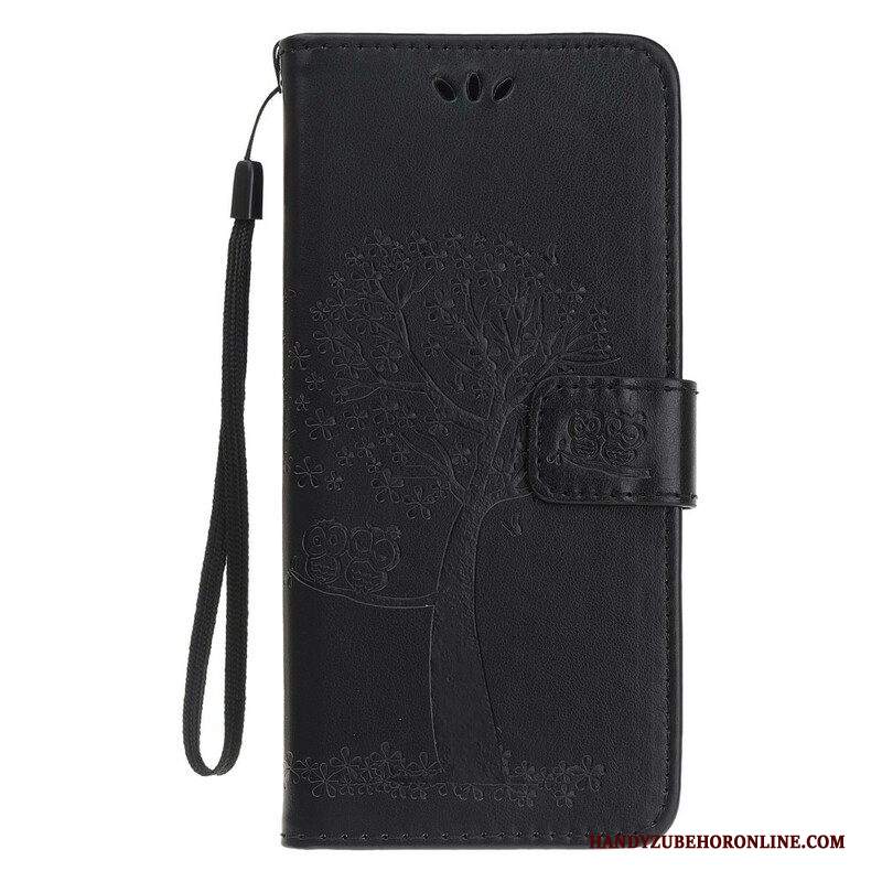 Custodia in pelle iPhone 13 Pro Perizoma Albero E Gufi