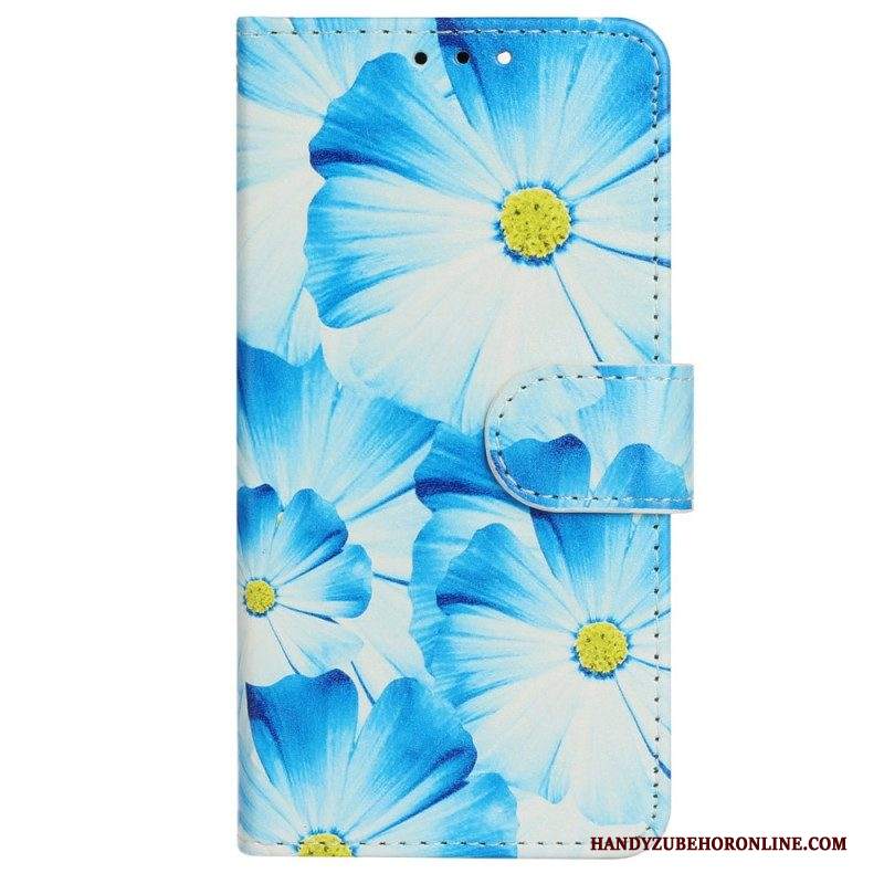 Custodia in pelle iPhone 14 Fiori