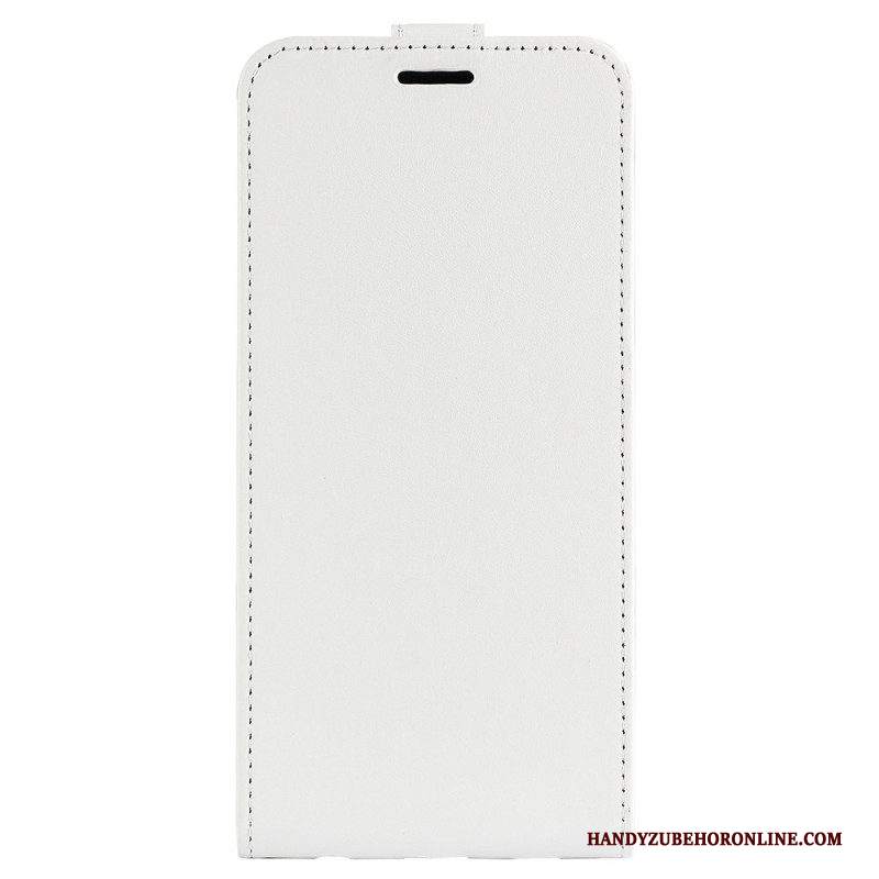 Custodia in pelle iPhone 14 Folio Cover Ribalta Verticale Effetto Pelle