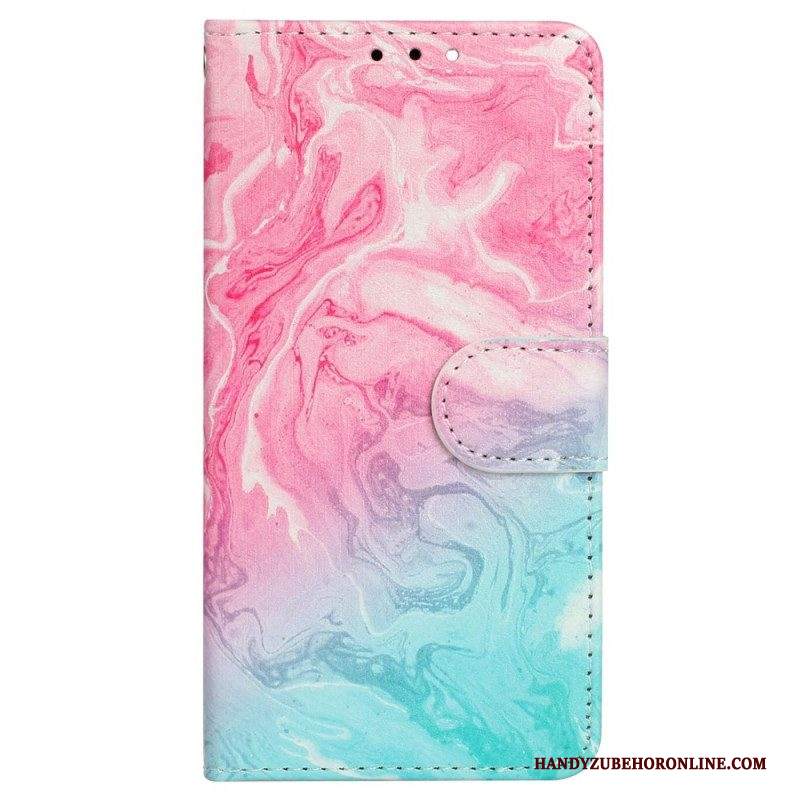 Custodia in pelle iPhone 14 Marmo