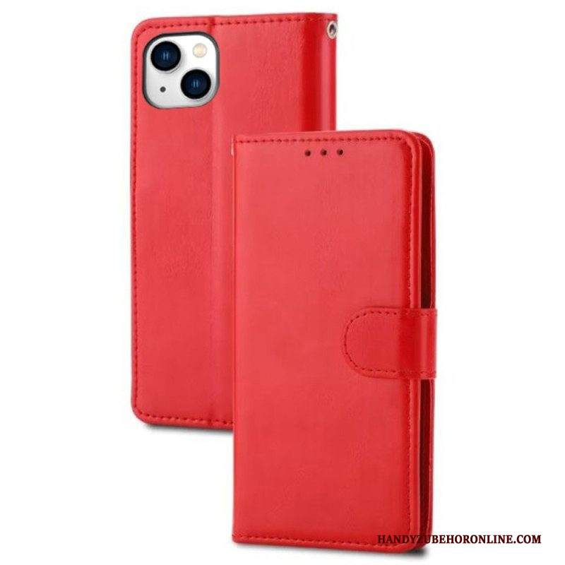 Custodia in pelle iPhone 14 Opaco Classico