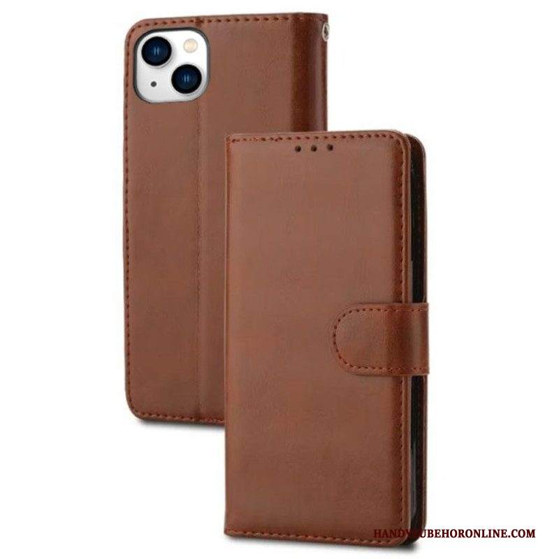 Custodia in pelle iPhone 14 Opaco Classico