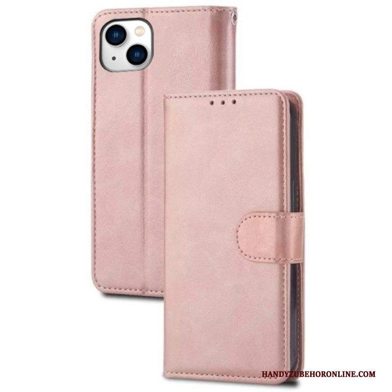 Custodia in pelle iPhone 14 Opaco Classico