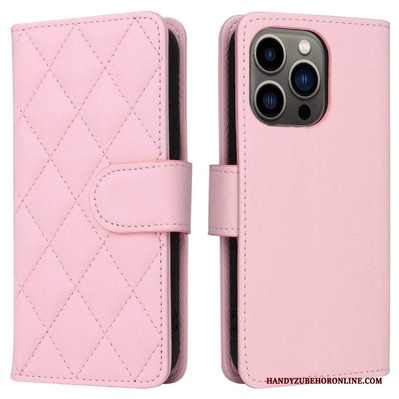 Custodia in pelle iPhone 14 Plus Classico Trapuntato