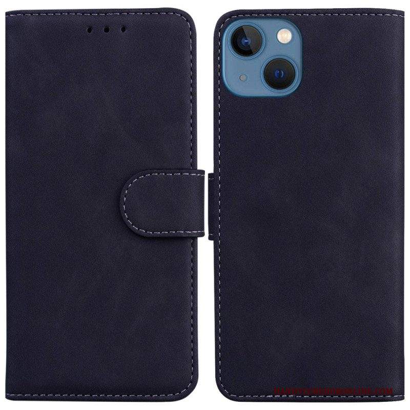 Custodia in pelle iPhone 14 Plus Stile Couture In Pelle