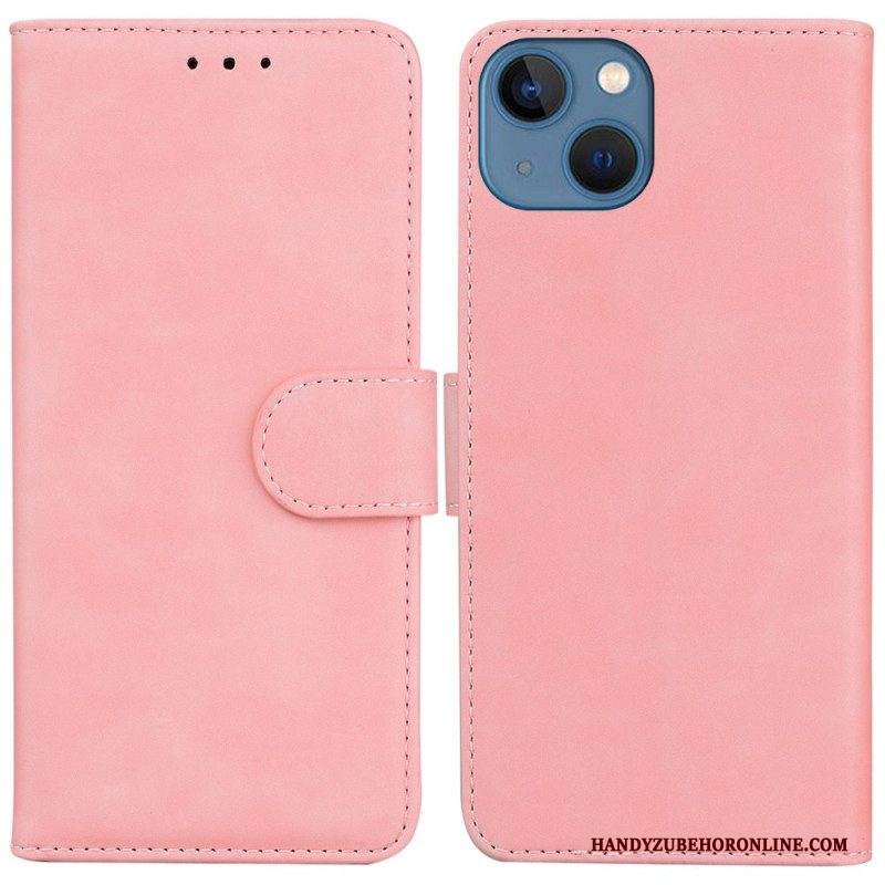 Custodia in pelle iPhone 14 Plus Stile Couture In Pelle