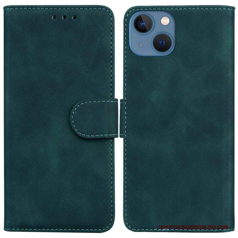 Custodia in pelle iPhone 14 Plus Stile Couture In Pelle