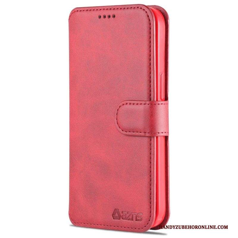 Custodia in pelle iPhone 14 Pro Azns Ecopelle