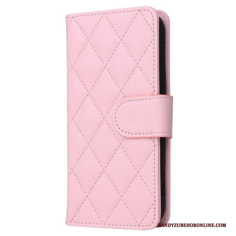 Custodia in pelle iPhone 14 Stile Trapuntato