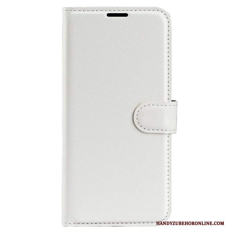 Custodia in pelle iPhone 15 Classica Ecopelle Litchi