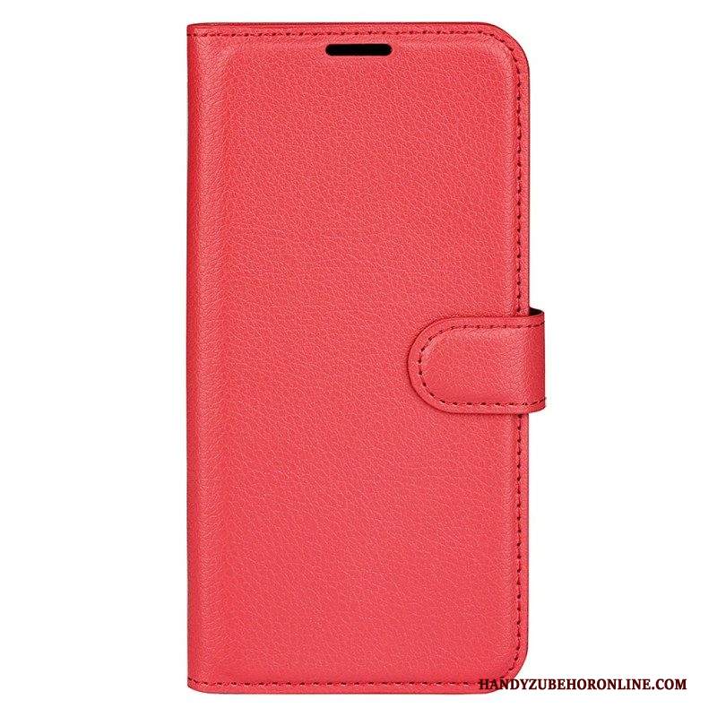 Custodia in pelle iPhone 15 Classica Ecopelle Litchi