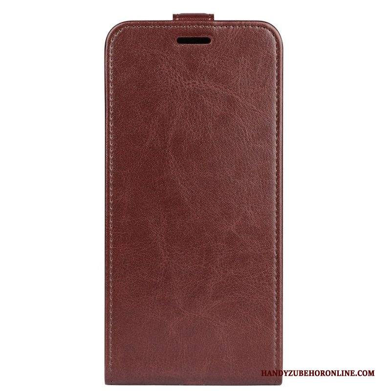 Custodia in pelle iPhone 15 Folio Cover Patta Verticale