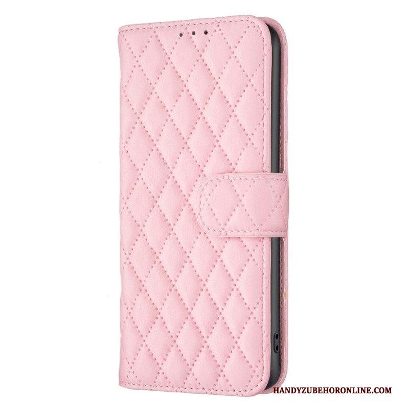 Custodia in pelle iPhone 15 Plus Trapuntato