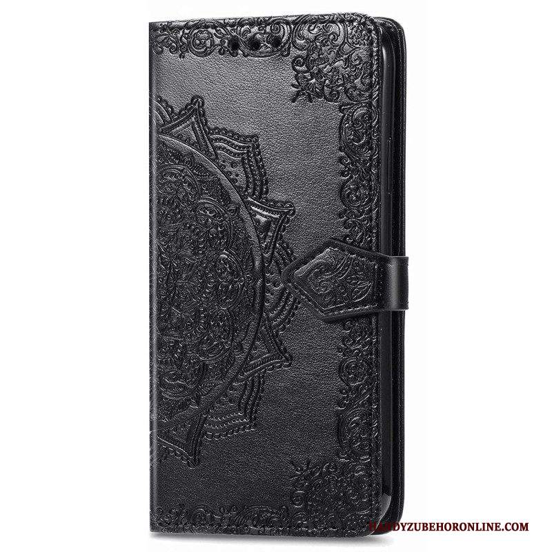 Custodia in pelle iPhone 15 Pro Mandala Barocco