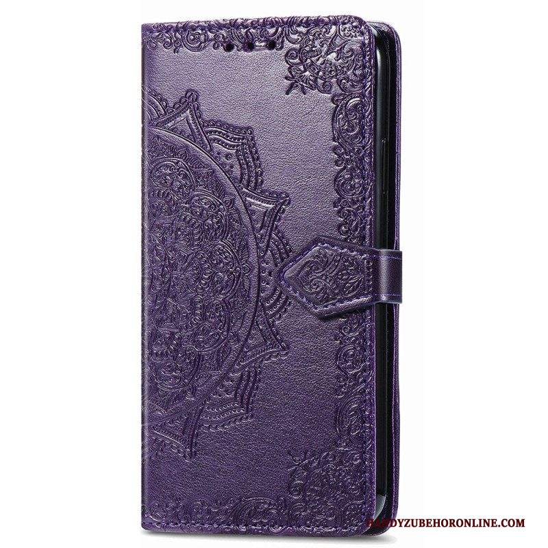 Custodia in pelle iPhone 15 Pro Mandala Barocco