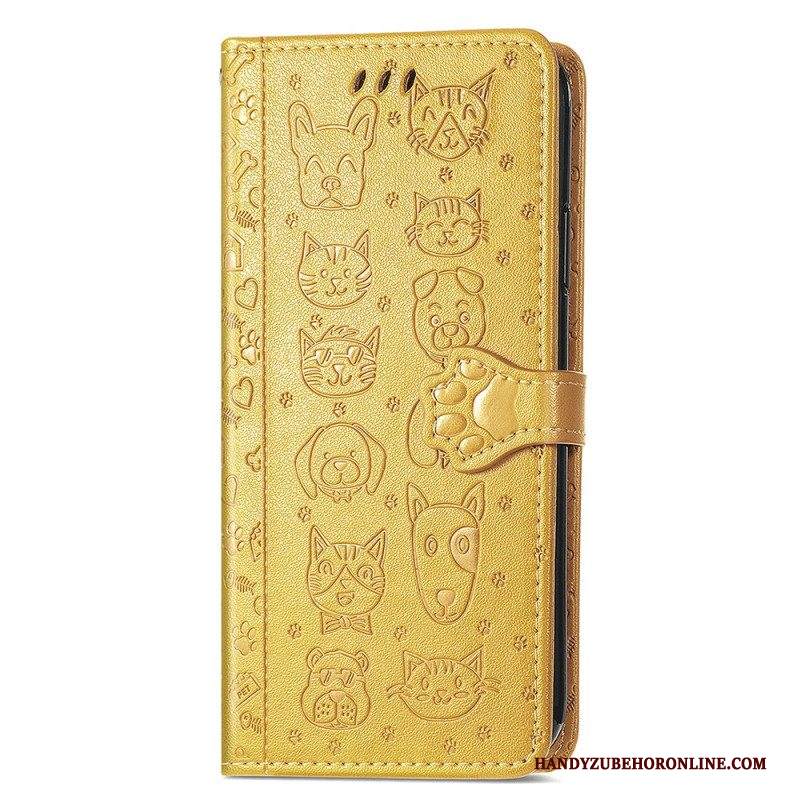 Custodia in pelle iPhone 15 Pro Max Animali Animati