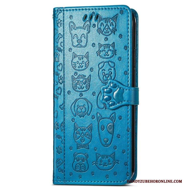 Custodia in pelle iPhone 15 Pro Max Animali Animati