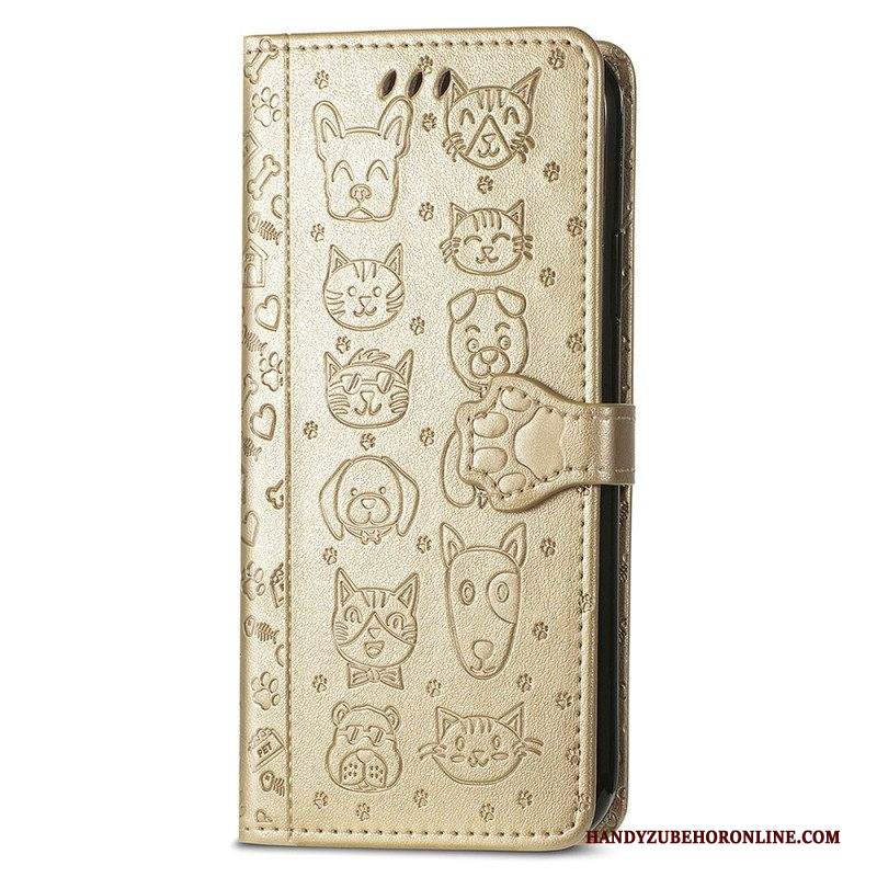 Custodia in pelle iPhone 15 Pro Max Animali Animati