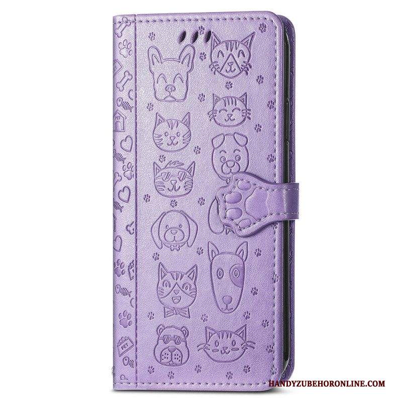 Custodia in pelle iPhone 15 Pro Max Animali Animati