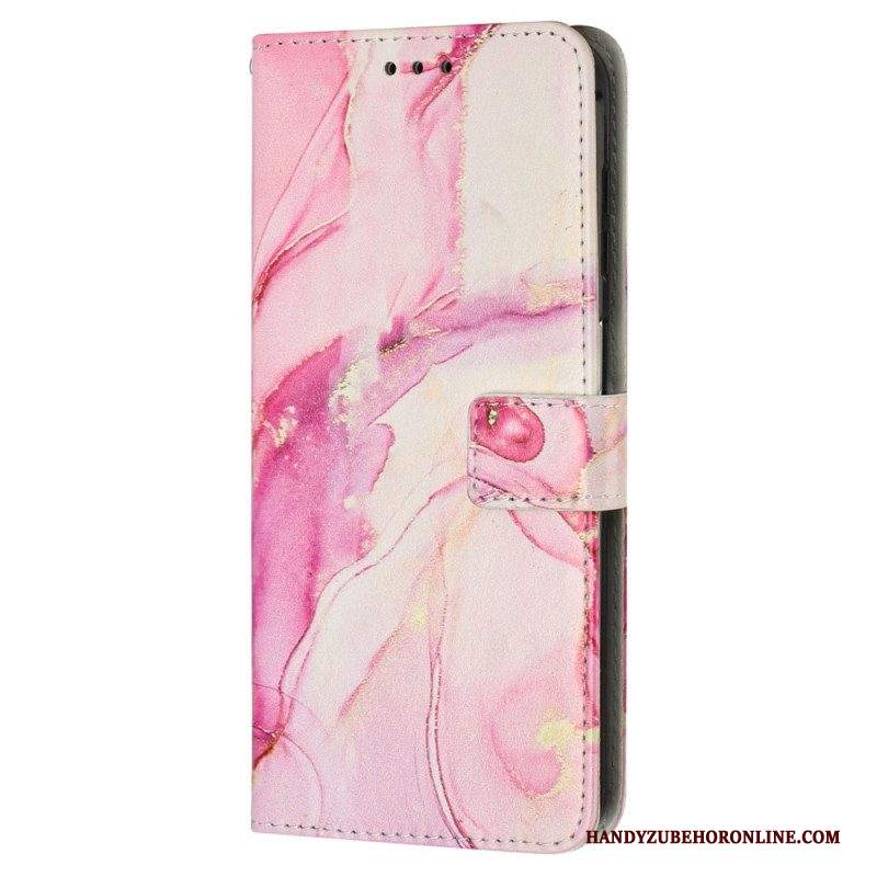 Custodia in pelle iPhone 15 Pro Max Stile Marmorizzato