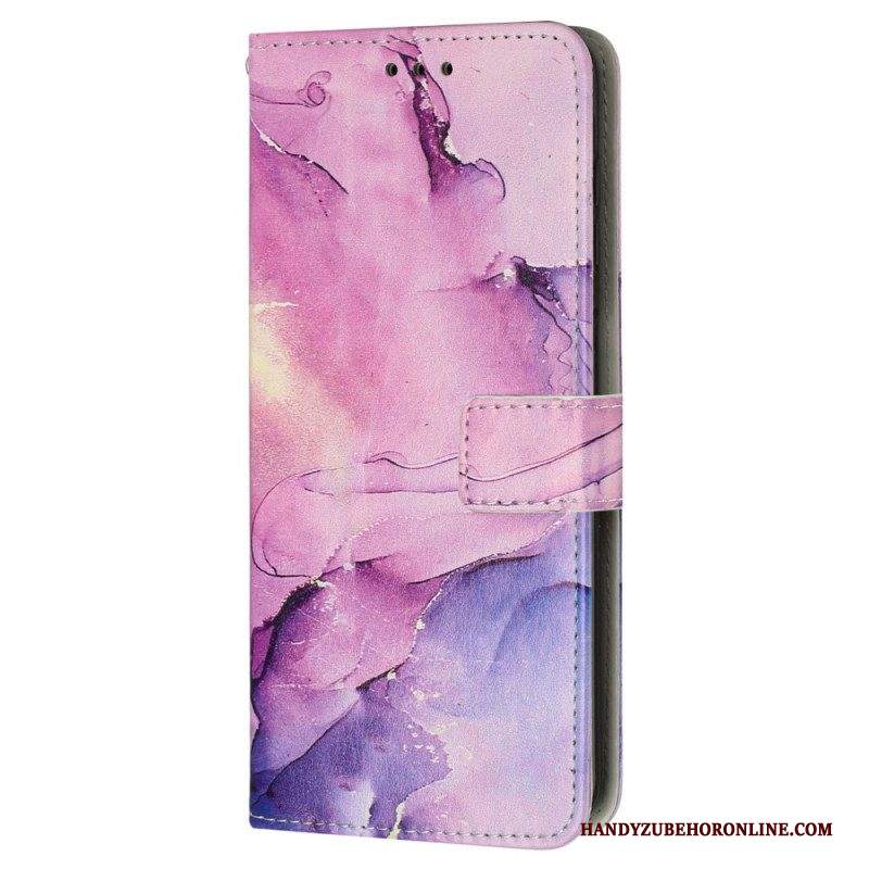 Custodia in pelle iPhone 15 Pro Max Stile Marmorizzato