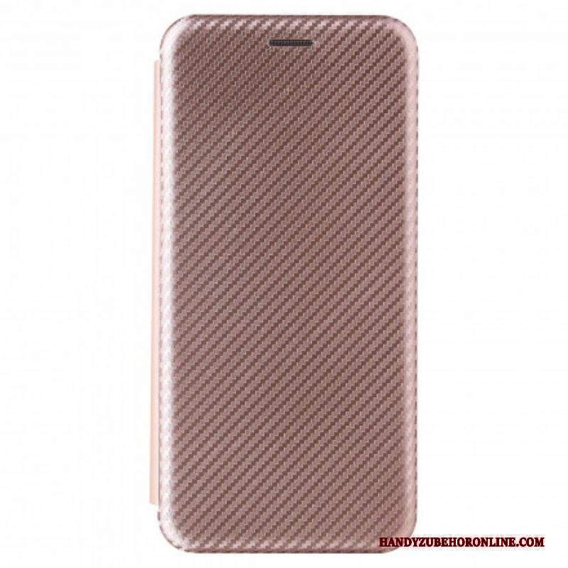 Folio Cover Huawei P50 Pro Custodia in pelle Fibra Di Carbonio