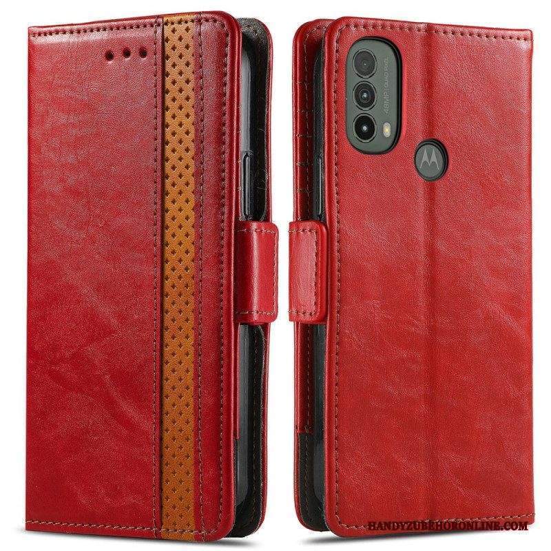 Folio Cover Moto E40 / E30 / E20 Bicolore Doppia Chiusura Caseneo