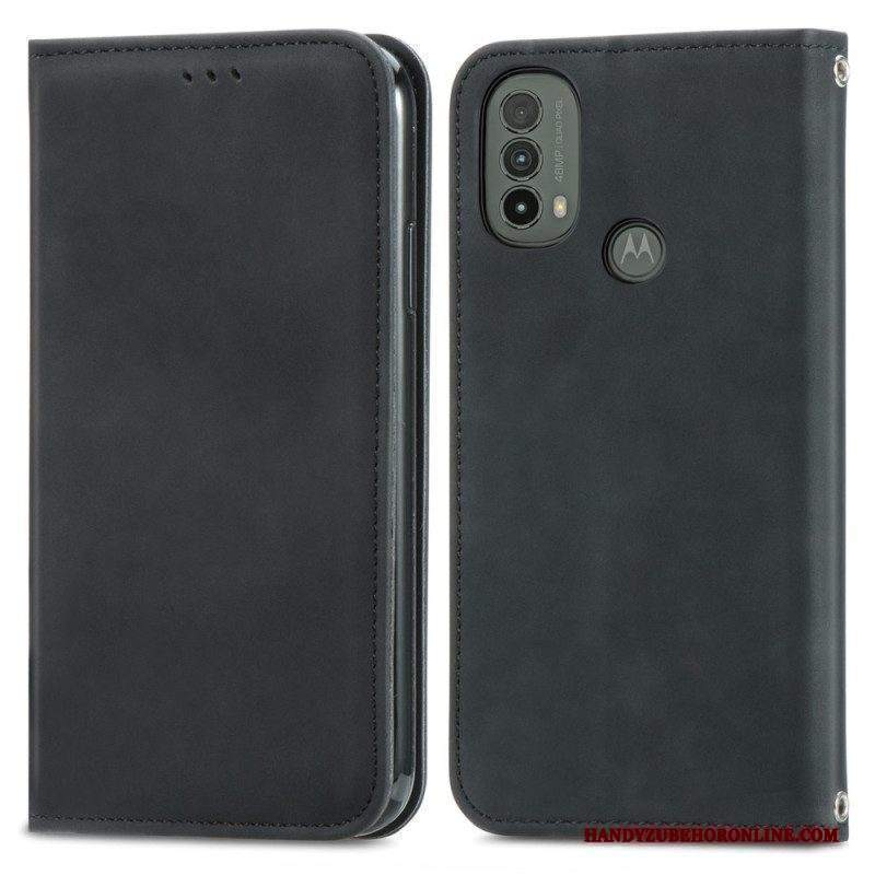 Folio Cover Moto E40 / E30 / E20 Custodia in pelle Design Skin-touch