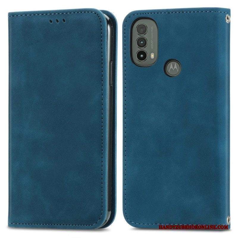 Folio Cover Moto E40 / E30 / E20 Custodia in pelle Design Skin-touch