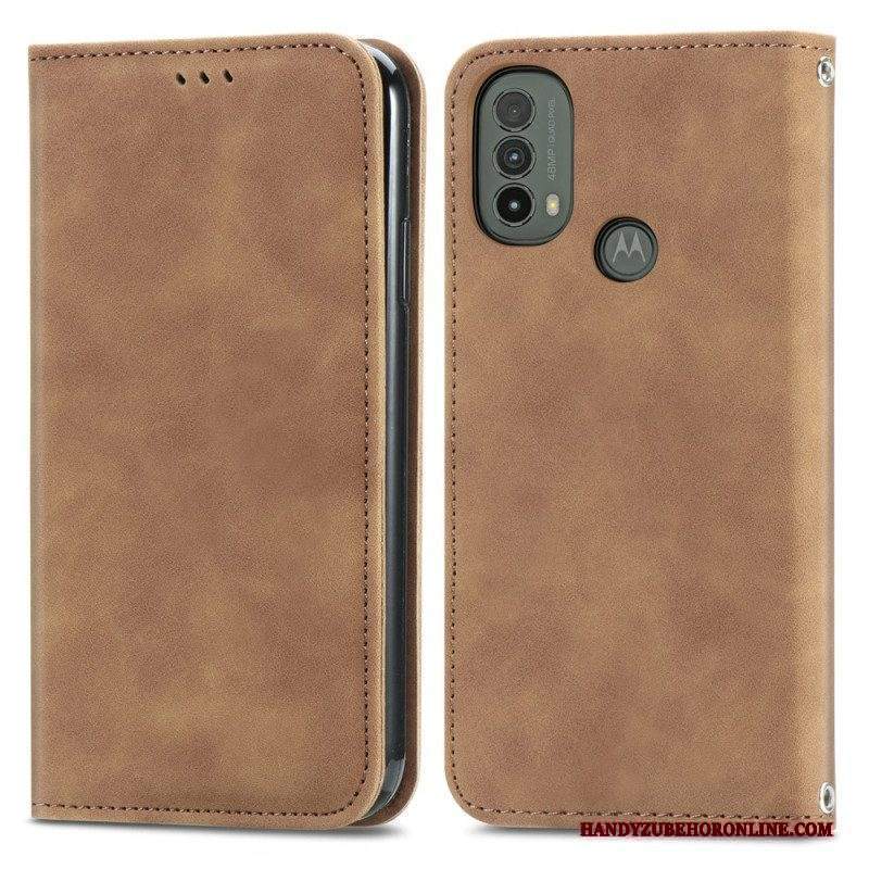 Folio Cover Moto E40 / E30 / E20 Custodia in pelle Design Skin-touch