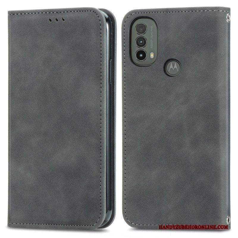 Folio Cover Moto E40 / E30 / E20 Custodia in pelle Design Skin-touch