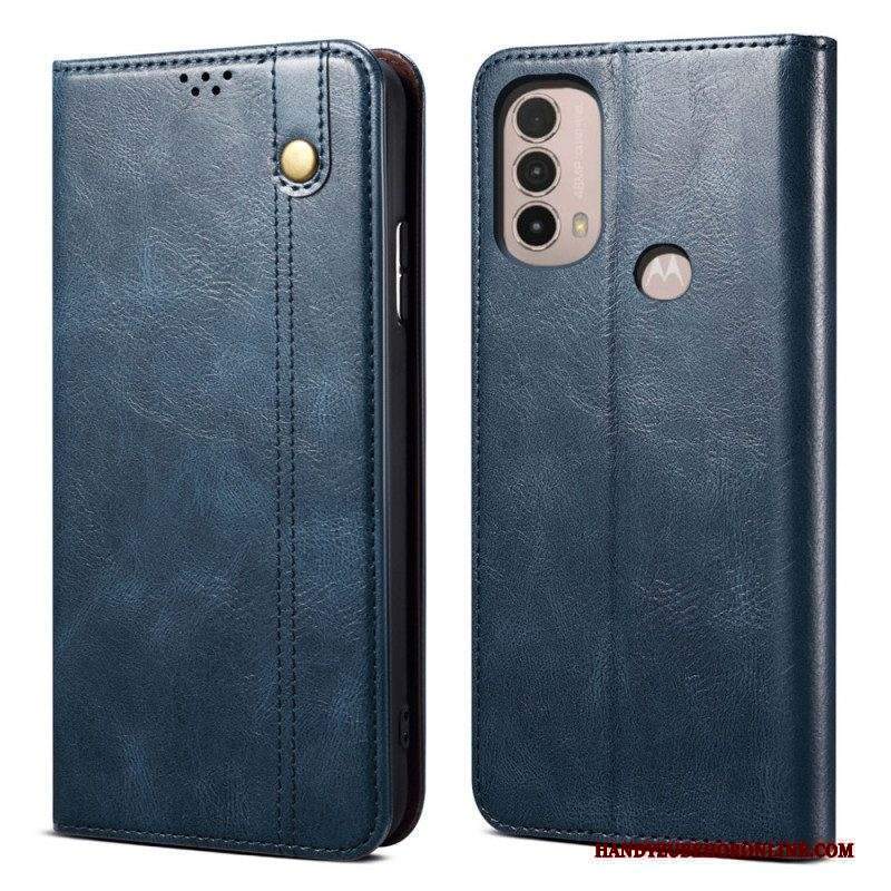 Folio Cover Moto E40 / E30 / E20 Custodia in pelle Ecopelle Cerata