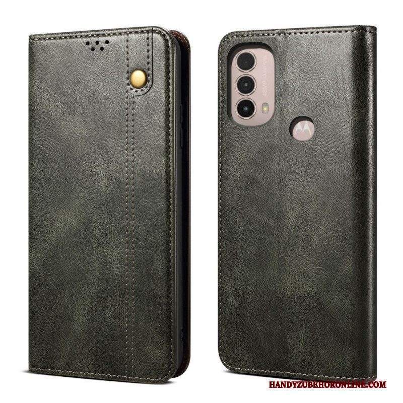 Folio Cover Moto E40 / E30 / E20 Custodia in pelle Ecopelle Cerata