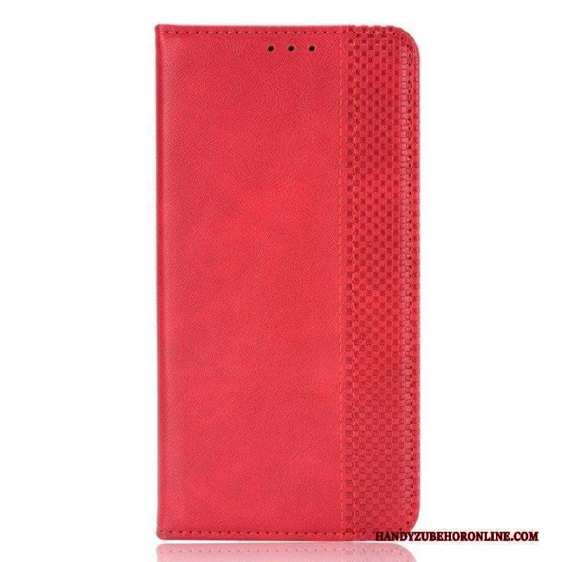 Folio Cover Moto E40 / E30 / E20 Custodia in pelle Effetto Pelle Vintage Stilizzato