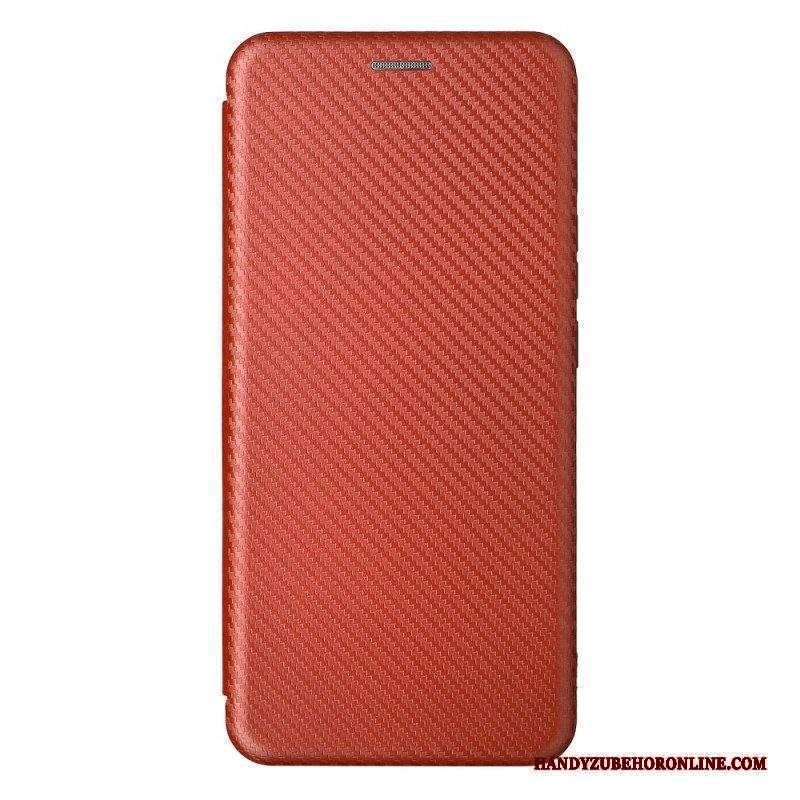 Folio Cover Moto E40 / E30 / E20 Custodia in pelle Fibra Di Carbonio