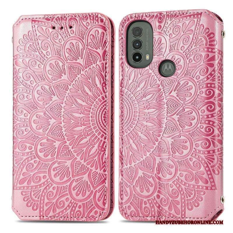 Folio Cover Moto E40 / E30 / E20 Custodia in pelle Mandala