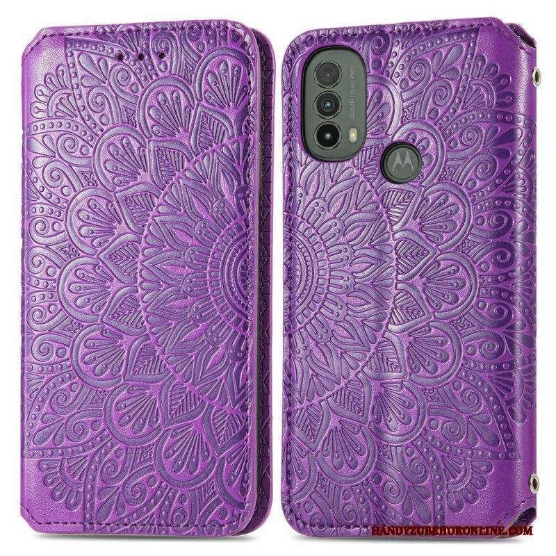 Folio Cover Moto E40 / E30 / E20 Custodia in pelle Mandala