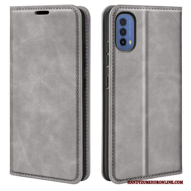 Folio Cover Moto E40 / E30 / E20 Custodia in pelle Morbidezza Al Tatto