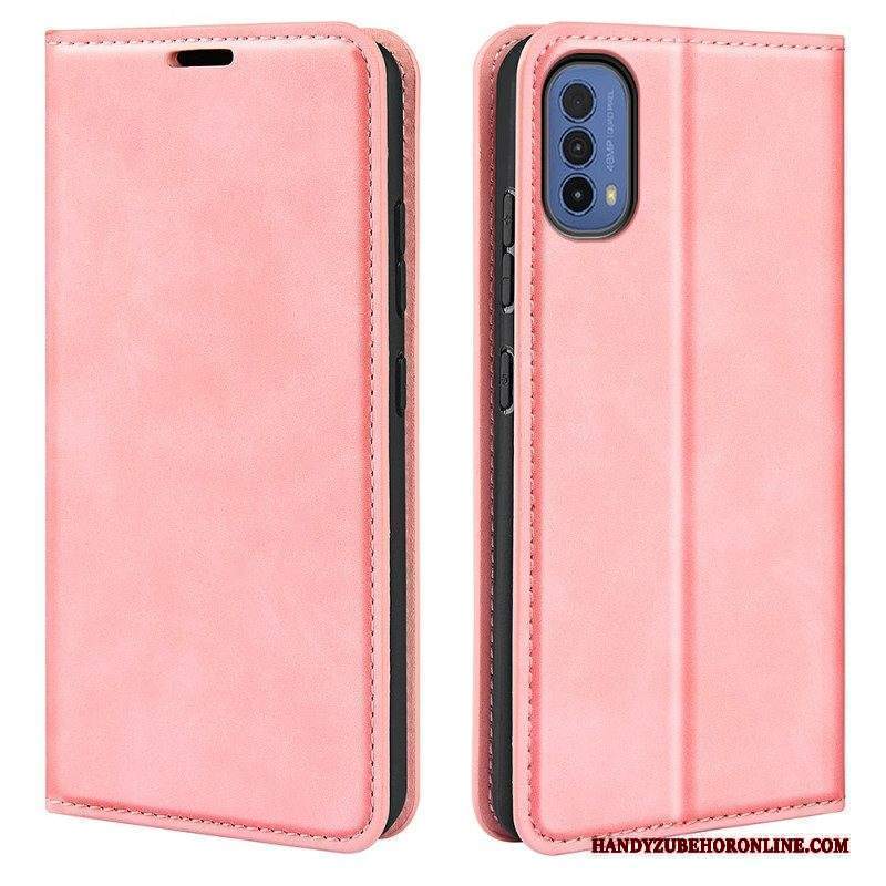 Folio Cover Moto E40 / E30 / E20 Custodia in pelle Morbidezza Al Tatto