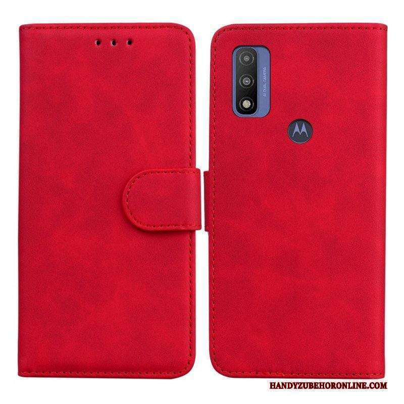 Folio Cover Moto E40 / E30 / E20 Effetto Pelle Monocromatica