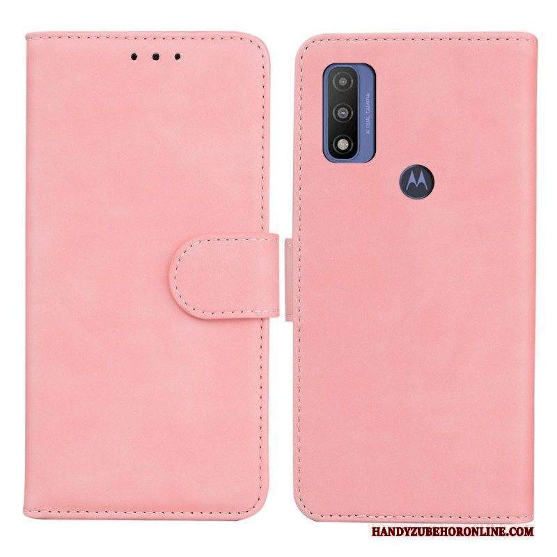 Folio Cover Moto E40 / E30 / E20 Effetto Pelle Monocromatica